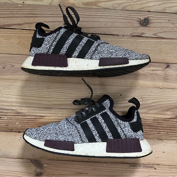 adidas NMD R1 Champs Sneakers Size 7 Mens Burgundy Grey B39506 - Picture 1 of 9